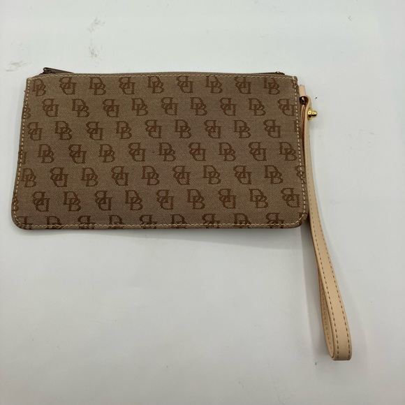 Dooney & Bourke Tan Logo Wristlet - Picture 2 of 8